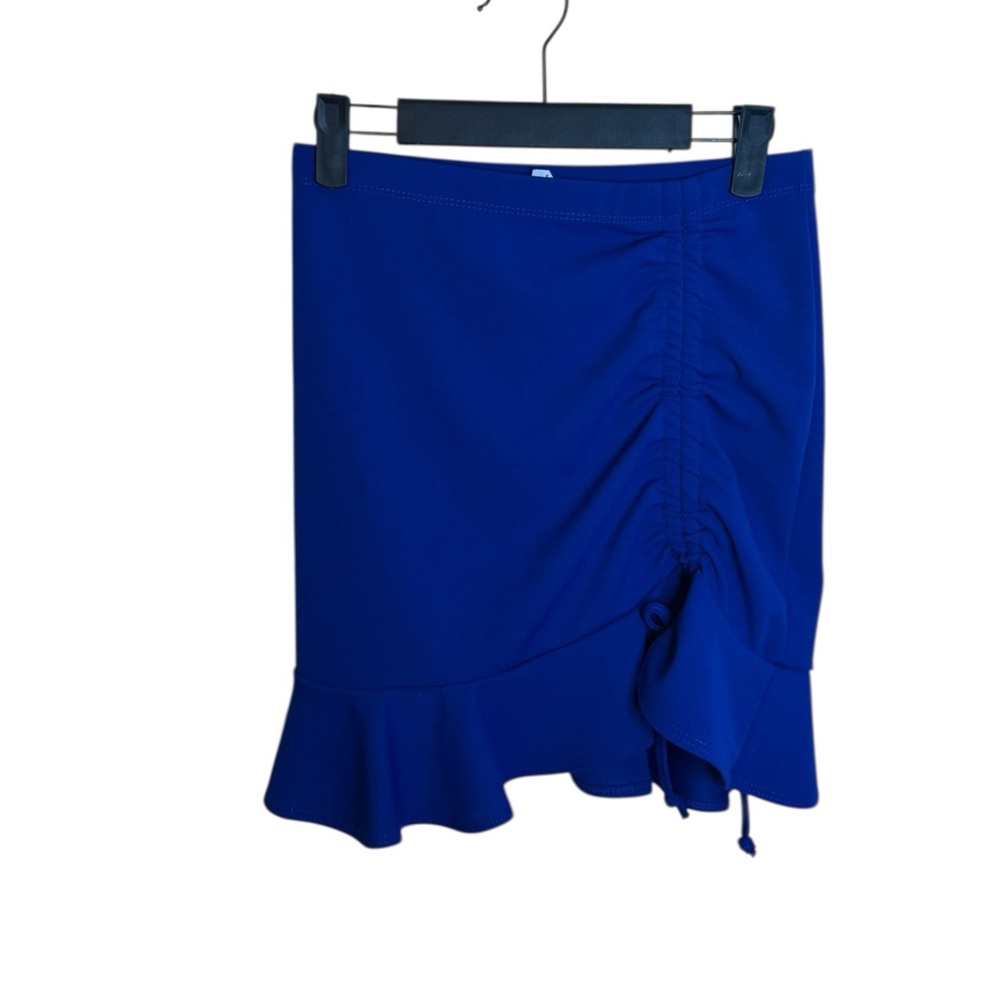 Sensational Collection Y2K Royal Blue Ruffle Mini Skirt